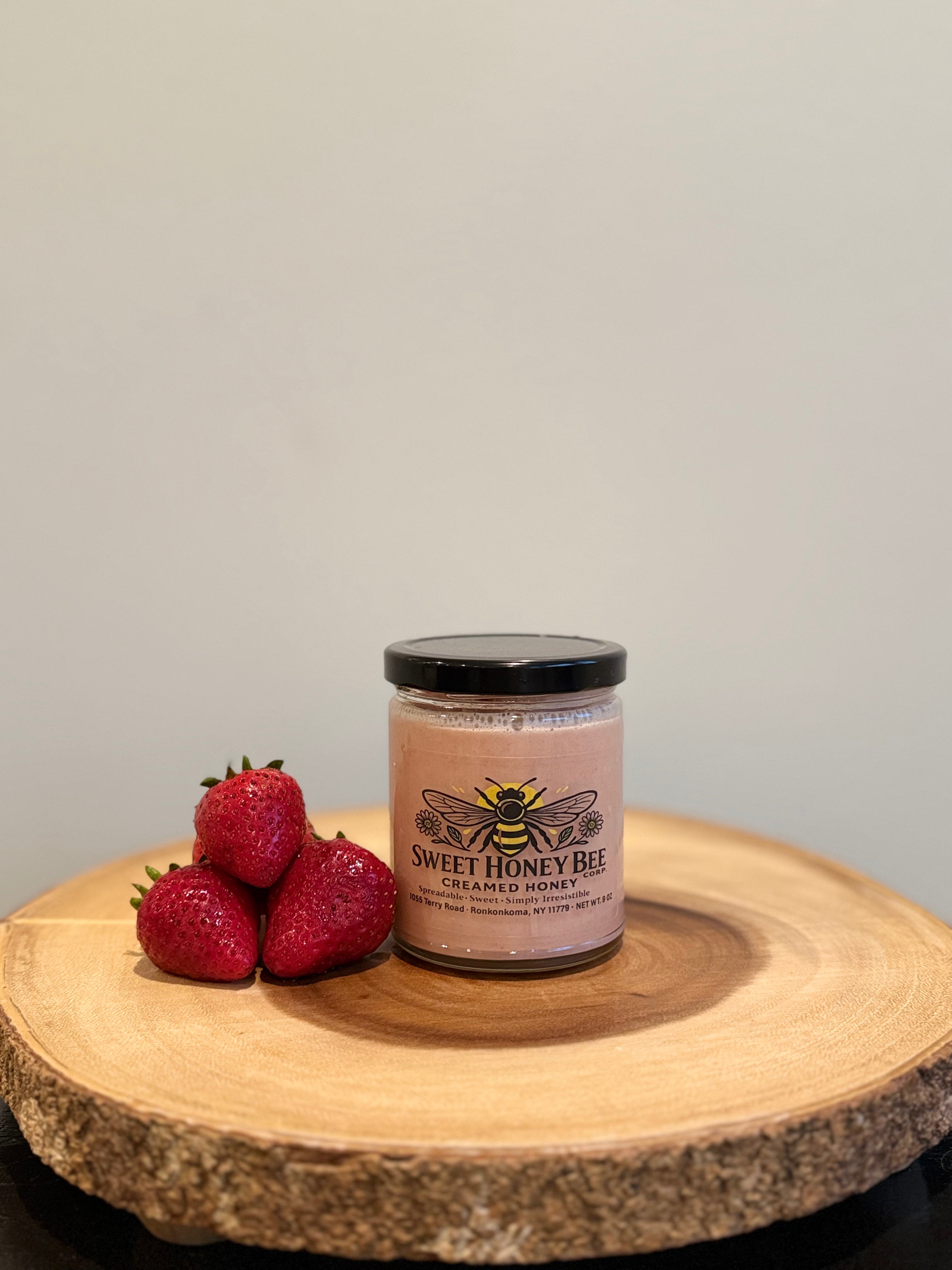 Raw Creamed Strawberry Honey