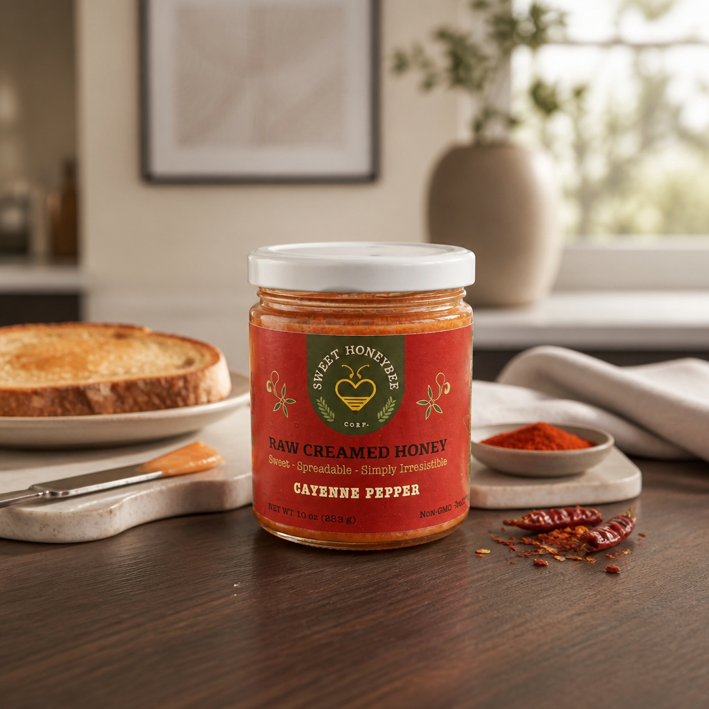 Raw Creamed Cayenne Pepper Honey