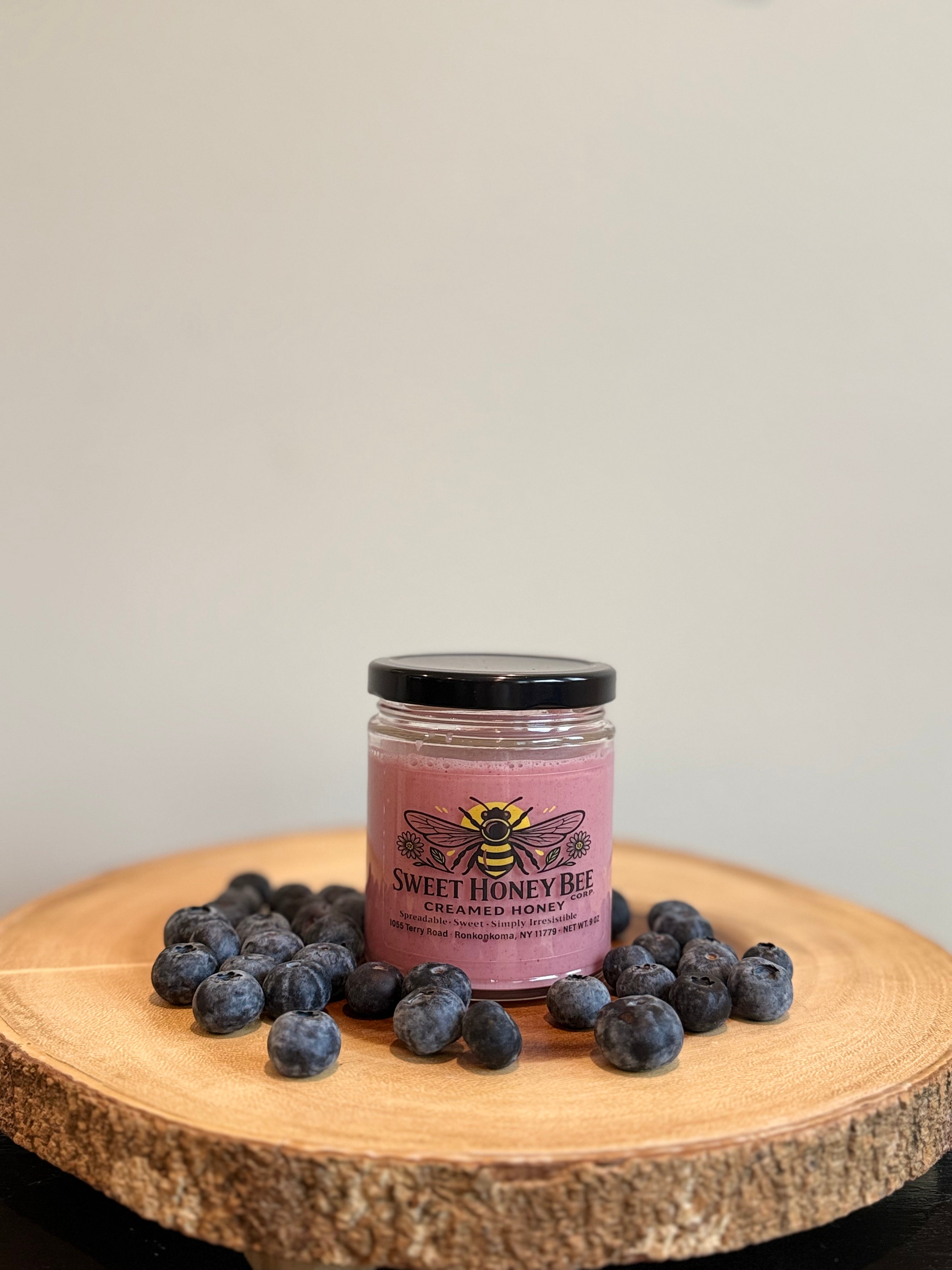 Raw Creamed Blueberry Honey